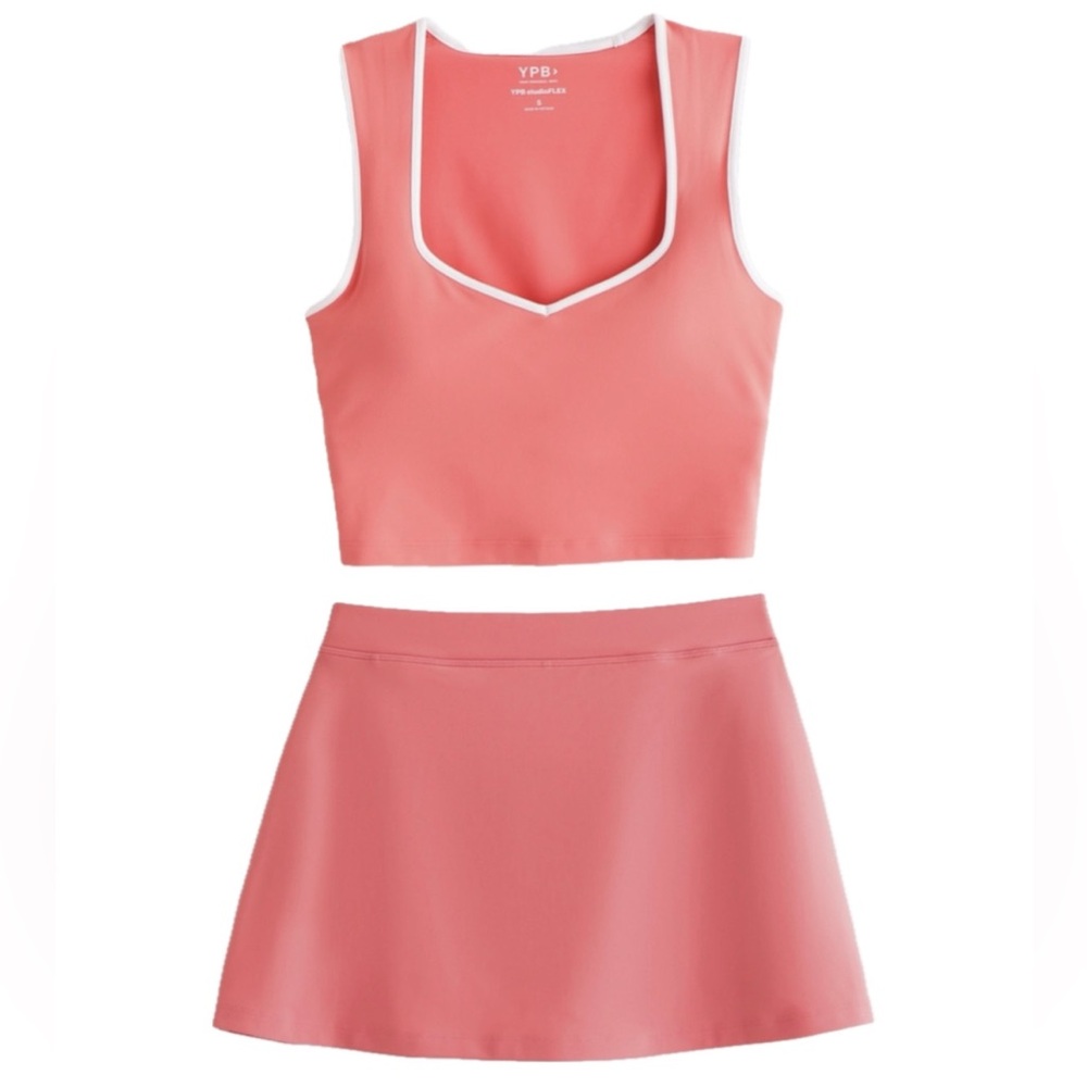 SET A&F YPB studioFLEX
Portrait Tank & Lined Mini
Skirt ‘Flamingo Pink’ XS